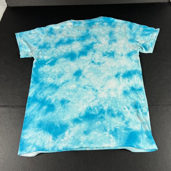Liquid Blue Alice In Wonderland Shirt Small Blue Tie Dye Mega Print Short Sleeve - Picture 7 of 11